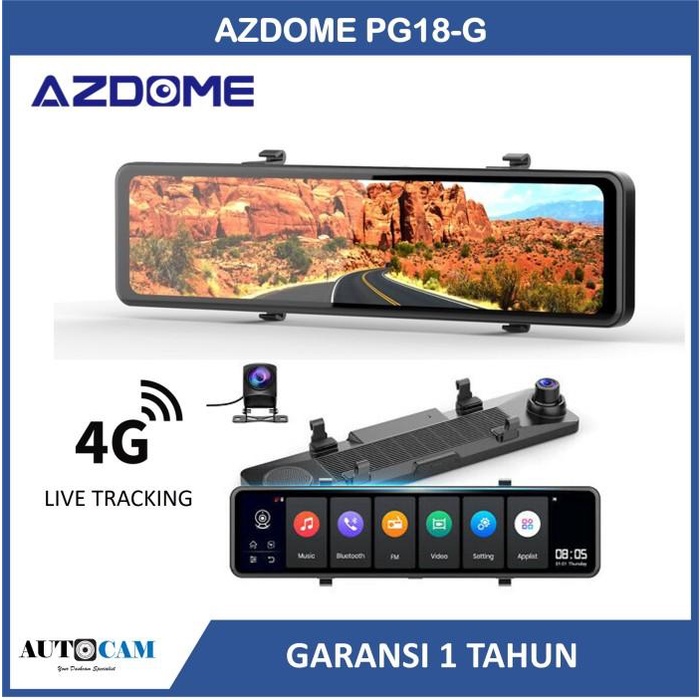Azdome Pg18G 4G Smart Mirror Dash Cam Gps Dash Camera