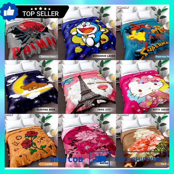 Selimt Super Motif Murah Selimut Tebal Selimut Premium Karakter Dewasa Anak Halus Bulu Selomut Selim