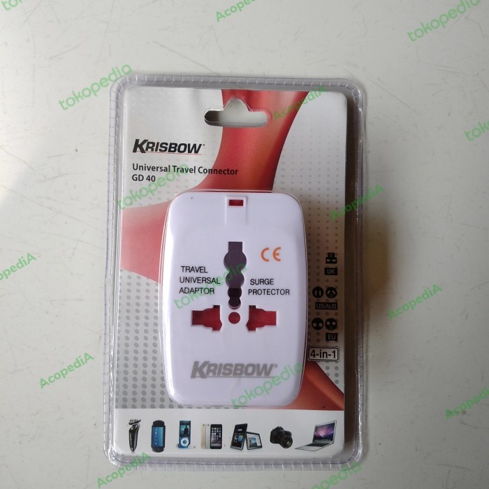 Terlaris Krisbow Universal Travel Adaptor