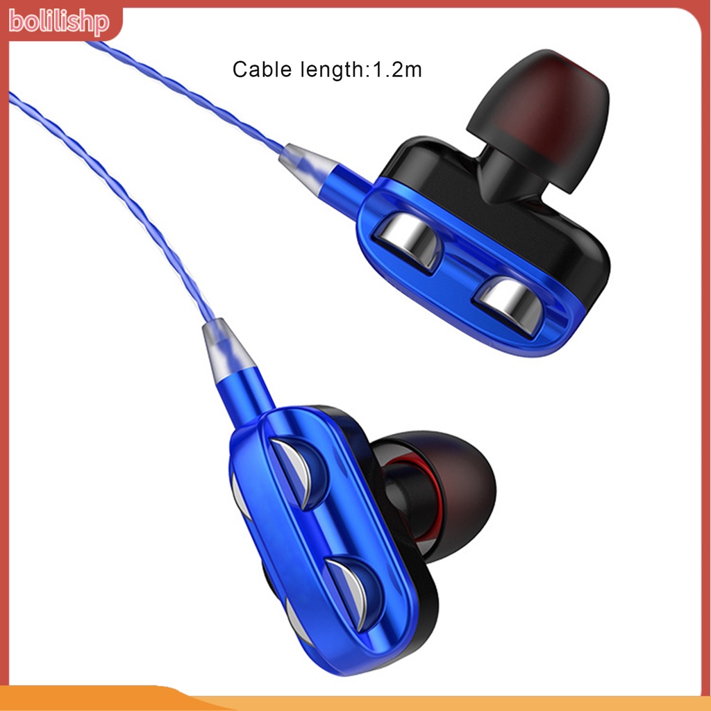 &lt;Bolilishp&gt; A4 Earphone In Ear Heavy Bass Universal Bahan Plastik Ringan