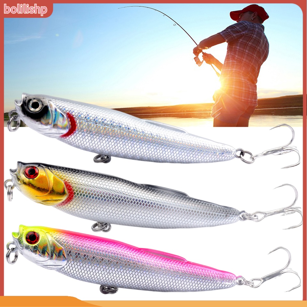 [Bolilishp] 8.8cm/9g Umpan Pancing Penembus Kuat Menggoda Air Atas Tajam Mengambang Popper Hardbait Untuk Pemancing