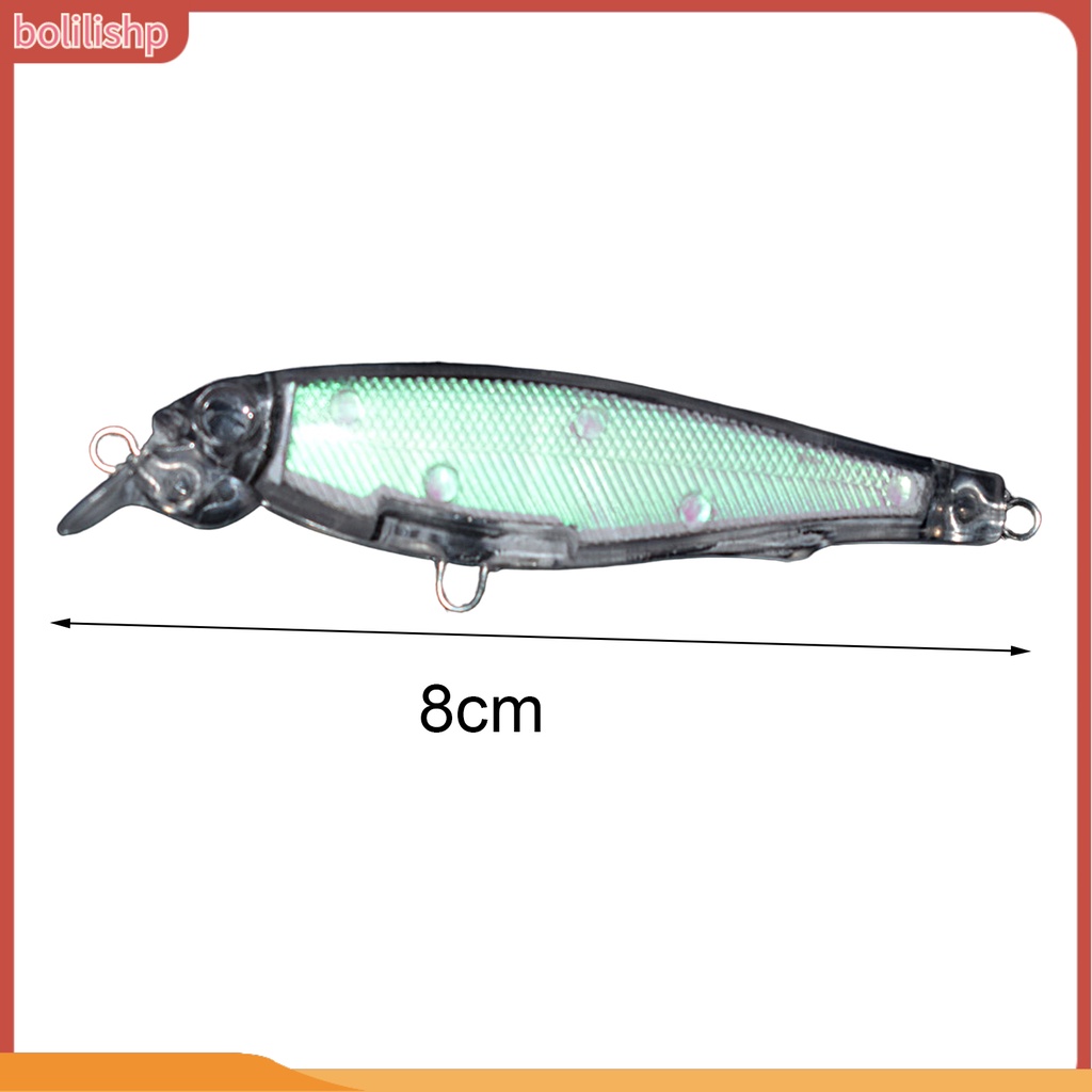 [Bolilishp] 8cm/6.2g Umpan Pancing Simulasi Umpan Embrionik Ikan Kecil Wobbler Universal Fishing Tackle Tidak Dicat Umpan Buatan Plastik Tenggelam Trout Lure Memancing Luar Ruangan