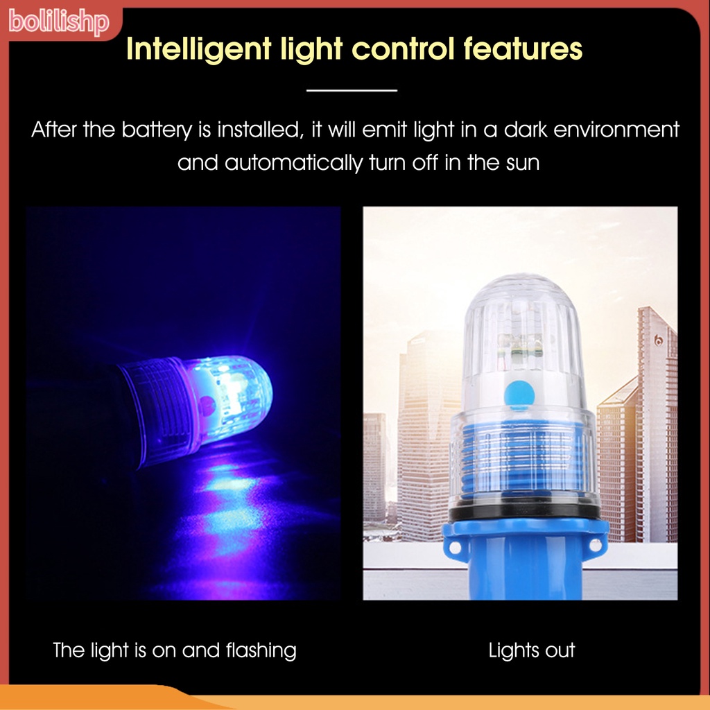 [Bolilishp] led Lampu Pancing Kedip Cahaya Otomatis-control Tahan Aus Pelampung Fishnet Light Untuk Angling