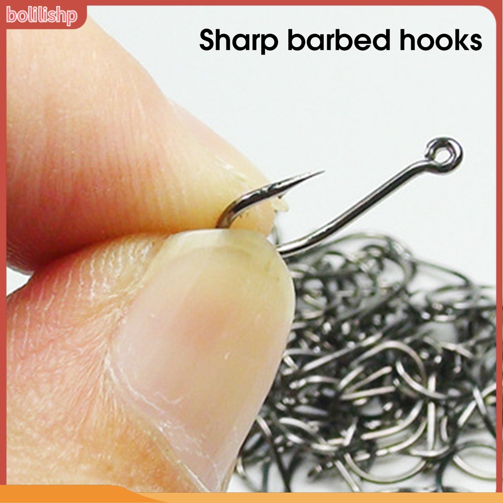 [Bolilishp] 50pcs/box Kail Pancing Kekuatan Tinggi Super Tajam Fishing Tackle Barbed Single Circle Carp Hook Memancing Aksesori