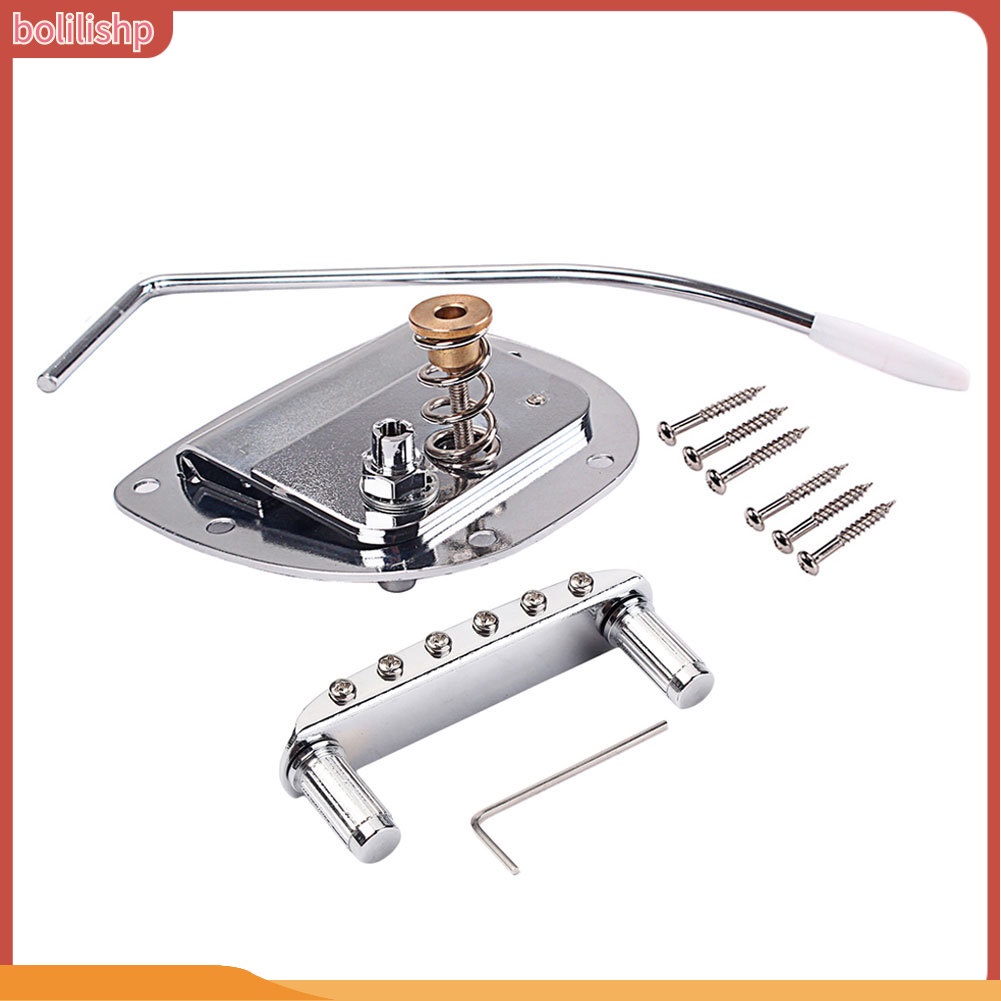 &lt;Bolilishp&gt; Set Bridge Tremolo Bahan Metal Untuk Gitar Jazzmaster