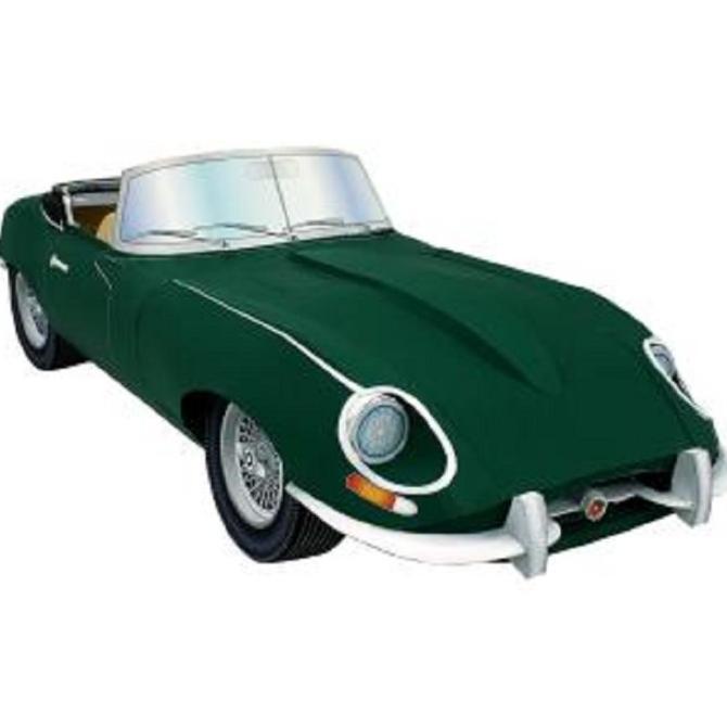 DIY Papercraft Kertas Pola Mobil Ford JAGUAR E-TYPE Jasmine 200gsm