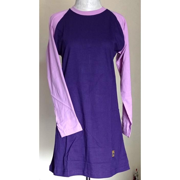 TERMURAH KAOS POLOS S-XXXL Kaos Reglan Polos Tunik Muslimah Ungu Tua Ungu Muda/Seragam Olahraga/Sant