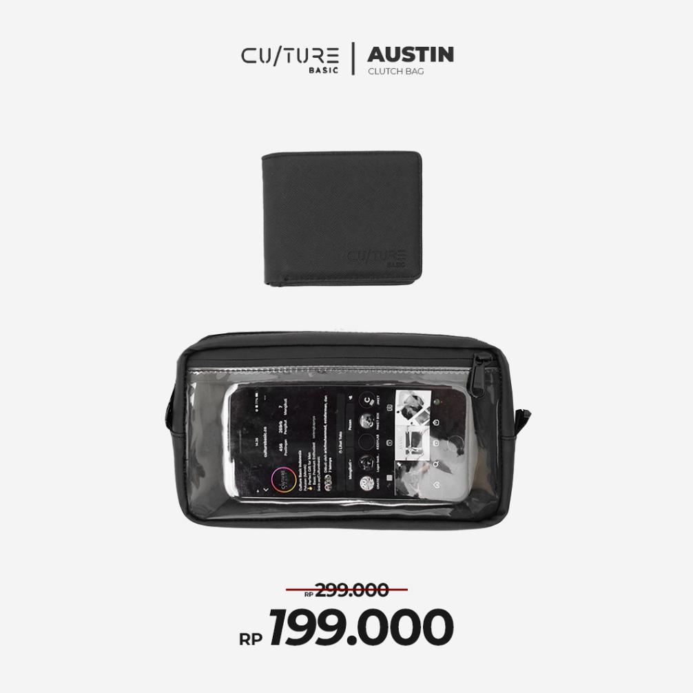Terbaru Culture Basic | Austin Bundling ( Austin Clutch + Dompet ) Tas Slempang Pria