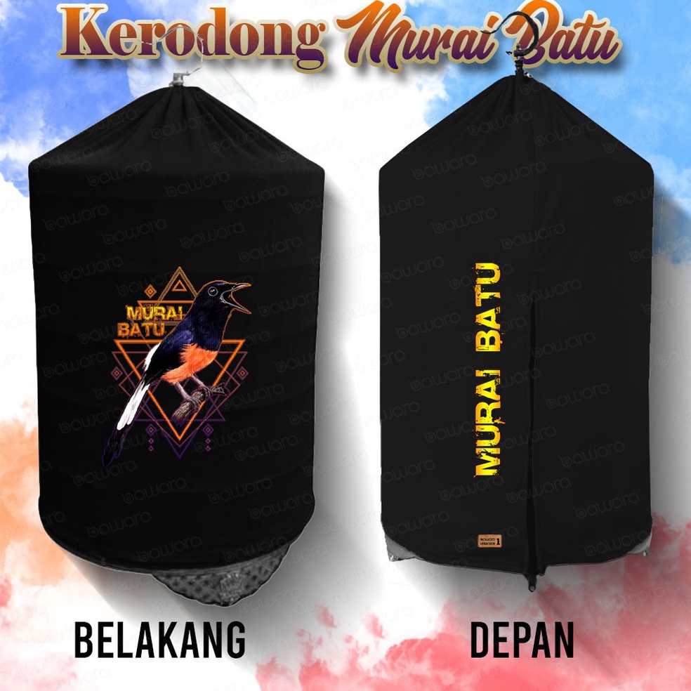 (X♫4S♥) SK Kerodong Krodong Sangkar Burung Murai No1, No 2, No 3 Gambar Murai Batu dan Polos Bahan S
