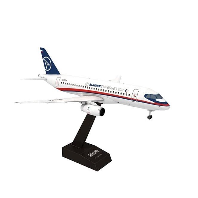 Papercraft Pesawat sukhoi superjet100