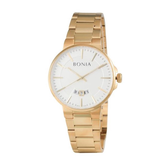 Bonia B10250-1212 Jam Tangan Pria Stainless Steel Gold