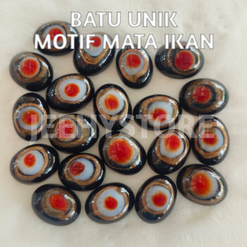 BATU UNIK MOTIF MATA IKAN