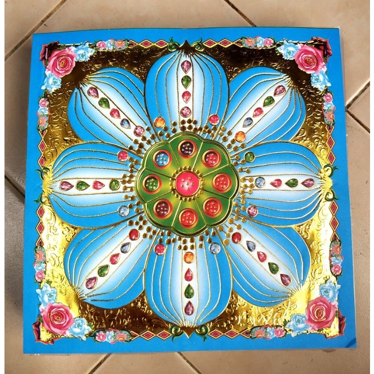 (S❤ZW㊚) Kertas sembahyang gbr Teratai top.produks