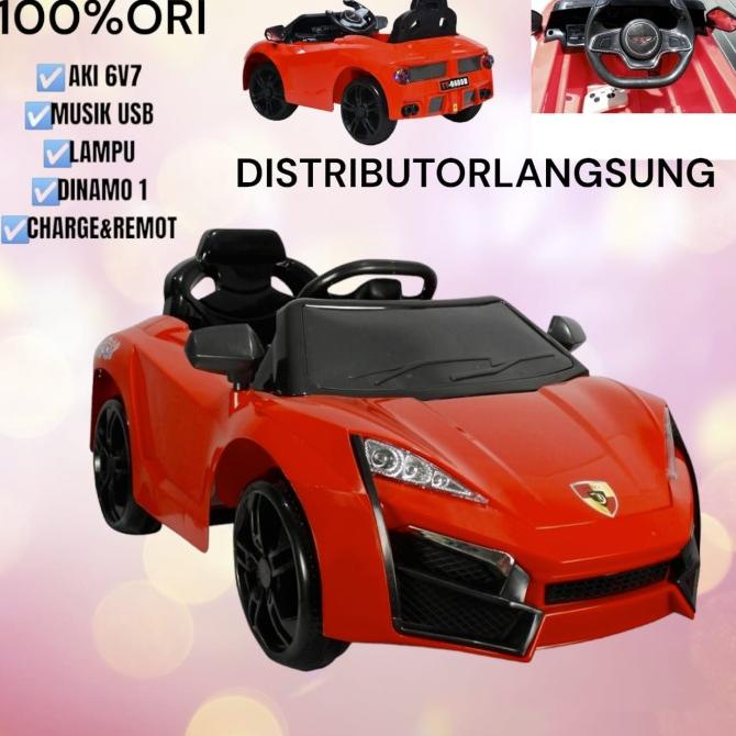 Mainan mobil aki anak ferrary Versa sport mobilan anak aki musik