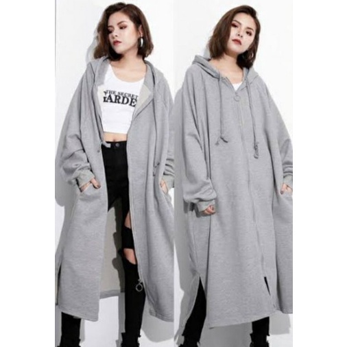 {PMP.17Jn23ᴹ} long hoodie zipper oversize korean style