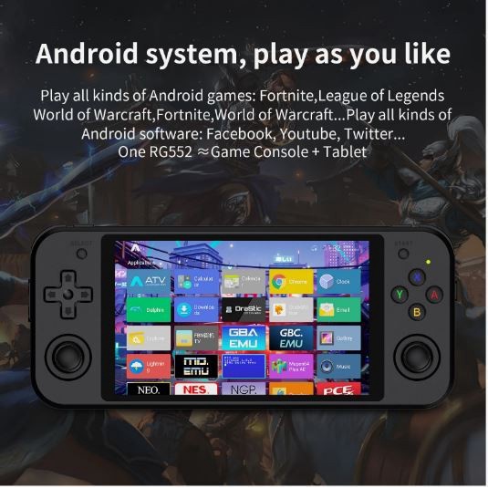 Anbernic Rg552 Retro Video Game Console Dual Systems Android Linux