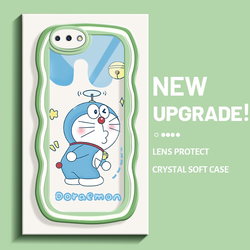 Casing Ponsel untuk OPPO A3s A12E A5 2018 Realme C1 Case Doraemon biru penuh warna softcase wadah Te