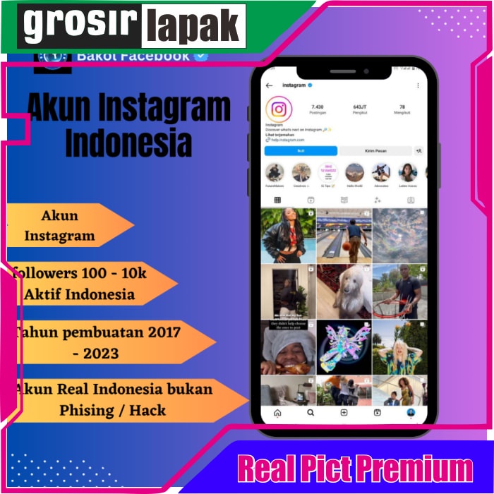 LAPAK BERGARANSI PROMO AKUN INSTAGRAM TUA BERFOLLOWER 1K 6K 100% NO DROP + LOGIN BEST SELLER