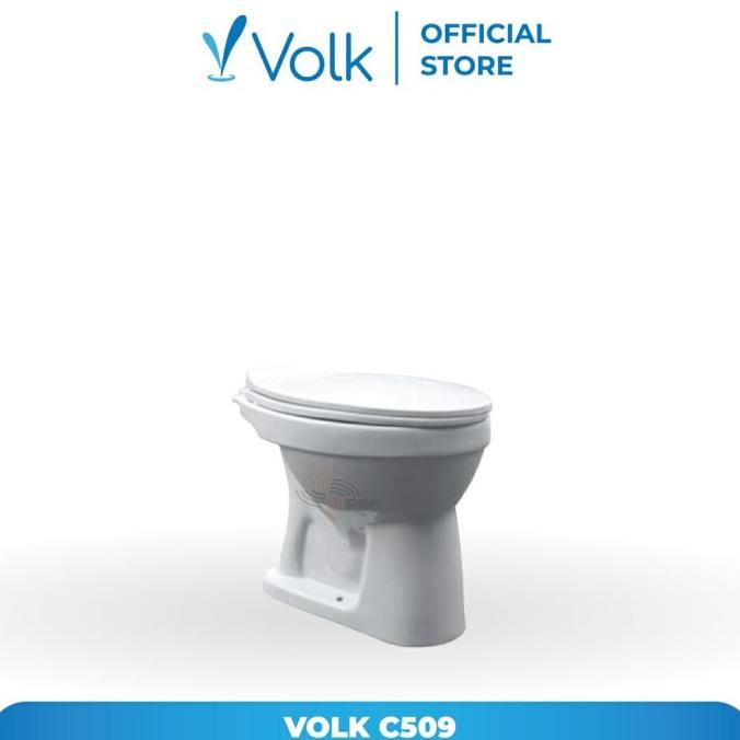 ] kloset duduk siram / kloset duduk tanpa tabung merk volk c509