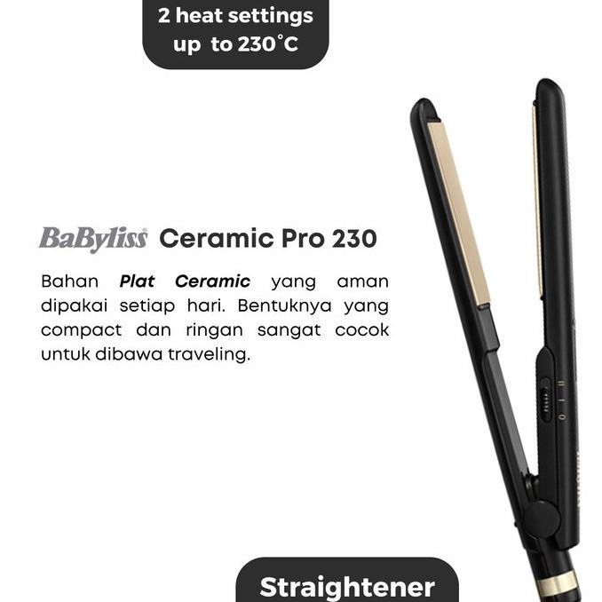 NEW Babyliss Ceramic Straightener Pro 230 - 2089U