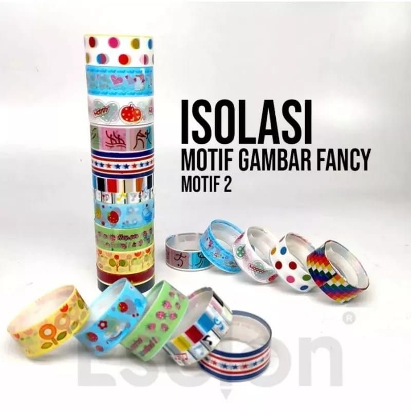 

Isolasi Plastik Gambar Lucu Fancy Silotip Kado 1 slop( 10 pcs)