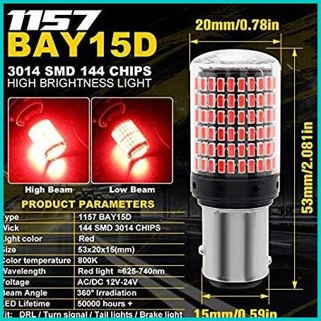 Lampu LED 144 SMD / 45 SMD Titik Mata 1157 Stop Rem Motor Mobil BRIGHT 14JVNZ3 sparepart