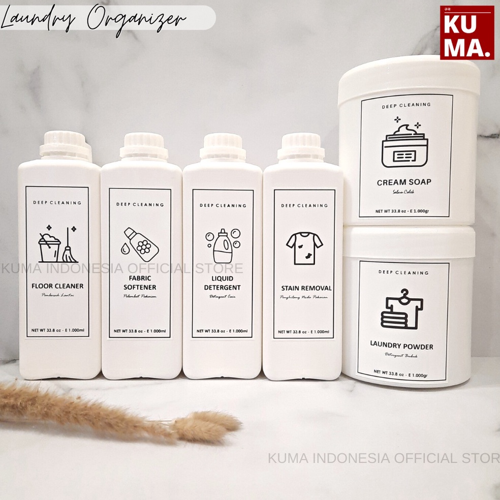 Disc Xtra LAUNDRY ORGANIZER & CLEANING Refillable Botol Refill 1000ml 1000gr Derigen Jar Aesthetic J