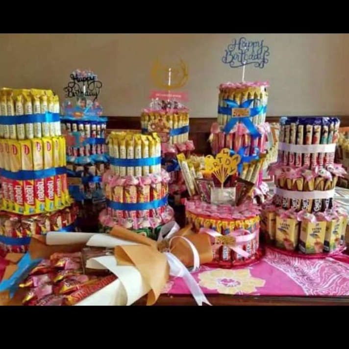 

️✔️✔️ TERMURAH !!! KUE TART TOWER SNACK ULANG TAHUN !