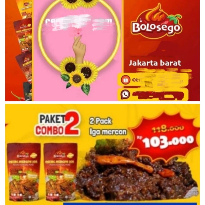 

BERGARANSI! COMBO HEMAT 2 (2 PACK OSENG MERCON), FULL IGA SAPI. @200