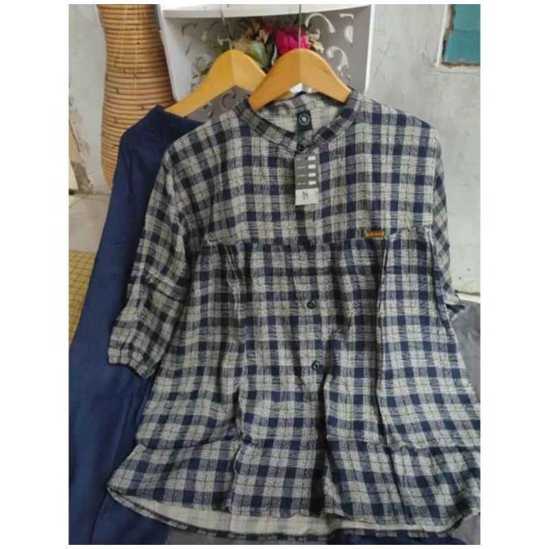 One set rayon jumbo setelan baju dan celana stelan wanita terbaru ootd wanita hijab