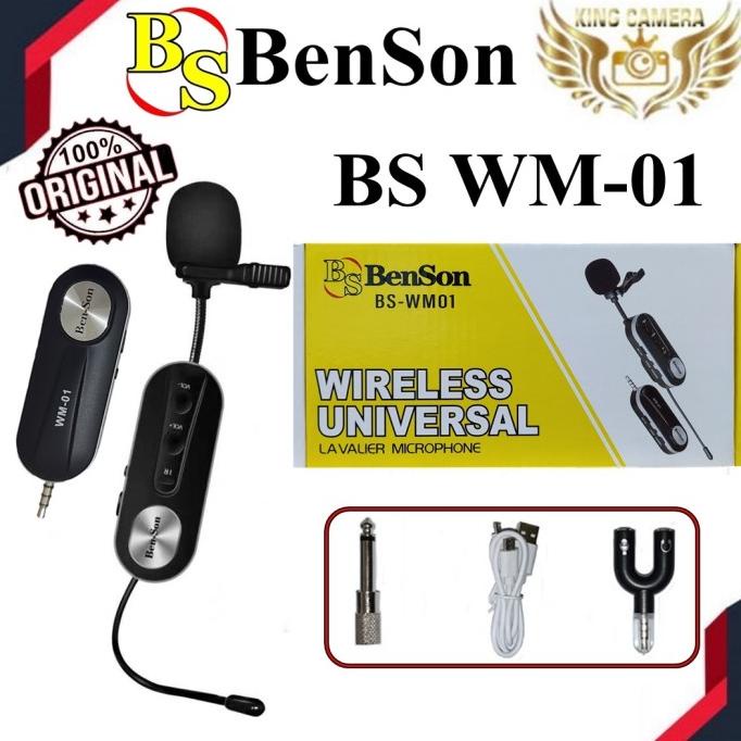 Benson Mic Clip On Wireless WM-01 Single Mic UHF - Microphone Wireless