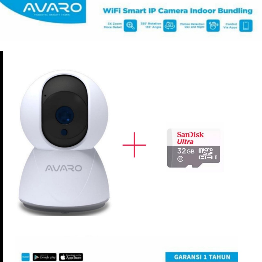 Avaro Smart Camera CCTV IP Cam CCTV Indoor Avaro PTZ Lan