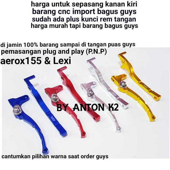 FREE ONGKIR HANDLE REM CNC-HANDLE BRAKE AEROX 155-LEXI-HANDLE REM YAMAHA AEROX 155-YAMAHA LEXI-TUAS 