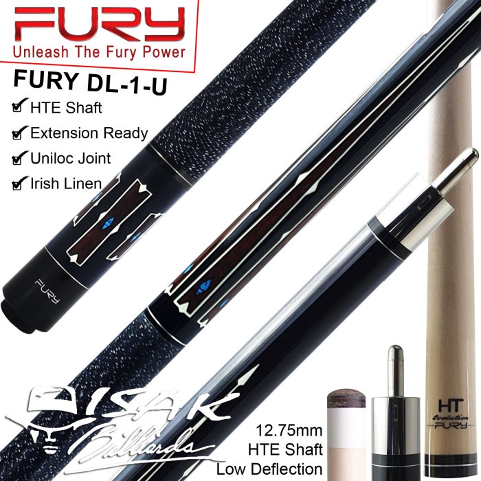 Terlaris Fury Dl-1 Maple Pool Cue - 13 Mm - Billiard Stick Stik Biliar Bilyar