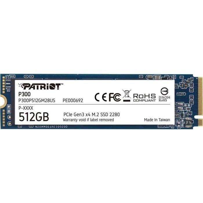 SSD PATRIOT P300 2280 M.2 NVMe PCIe Gen 3x4 512GB