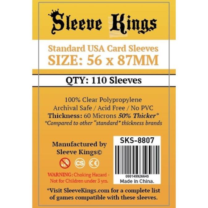 Sleeve Kings Standard Usa Card Sleeves (56X87Mm) - 110 Pack