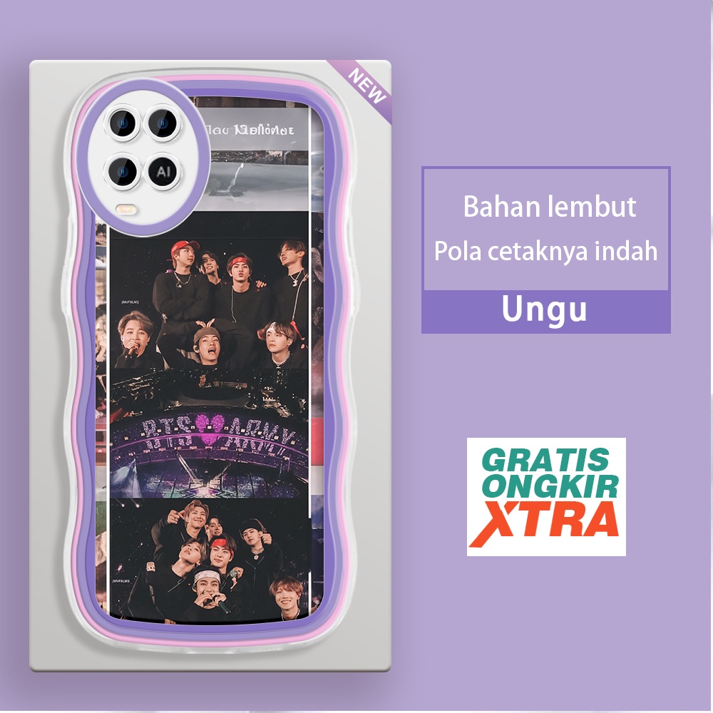 Mulia OPPO A37 A37F A53 2020 A52 A54 2021 A55 A57 2022 A59  Casing Ponsel  Pola Konser BTS ARMY  war