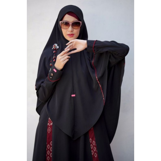 SET GAMIS SYAR'I AULIA FASHION JEMIMA BLACK