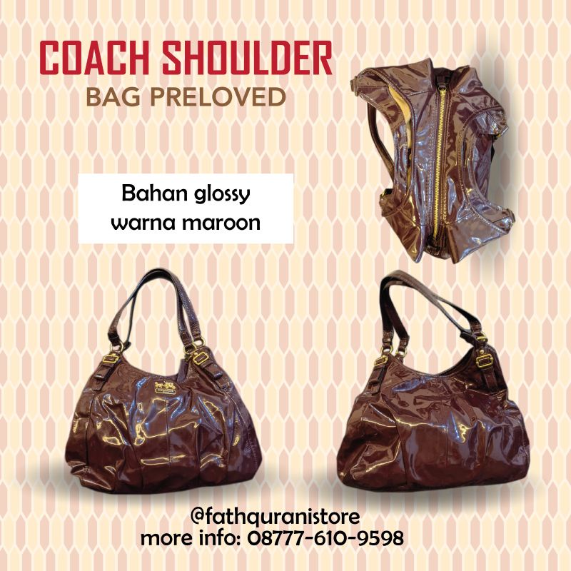 TAS SHOULDERBAG WANITA MERK COACH PRELOVED