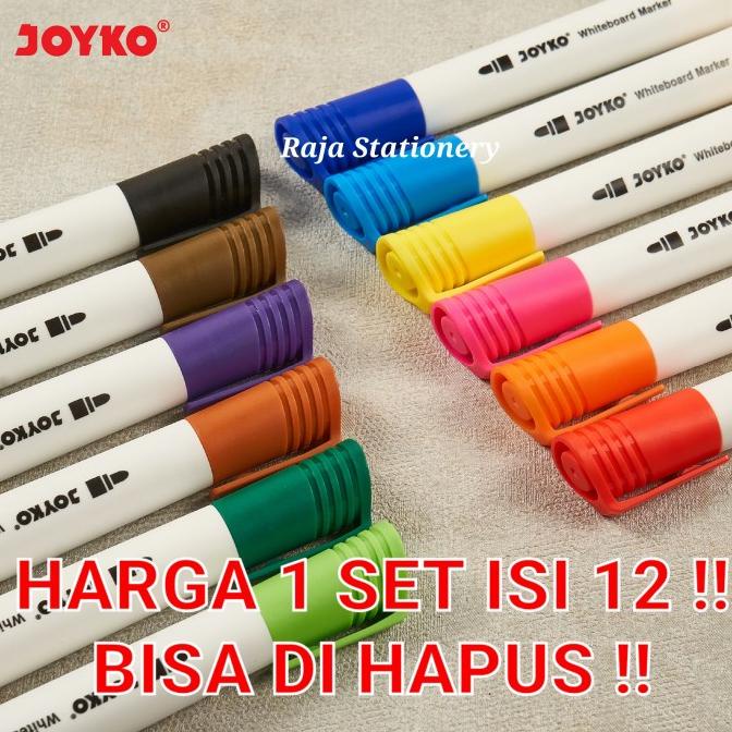 

Joyko Color Whiteboard Marker 12 Colors / Spidol Warna Warmi WMC-51