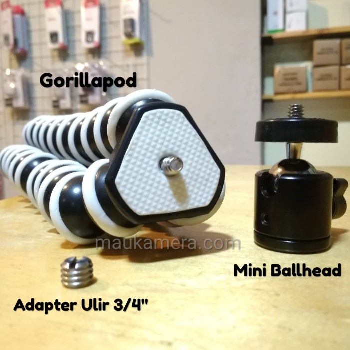 PROMO GORILLAPOD BALLHEAD FLEKSIBEL GORILAPOD MINI BALLHEAD TRIPOD VLOG HP TERLARIS