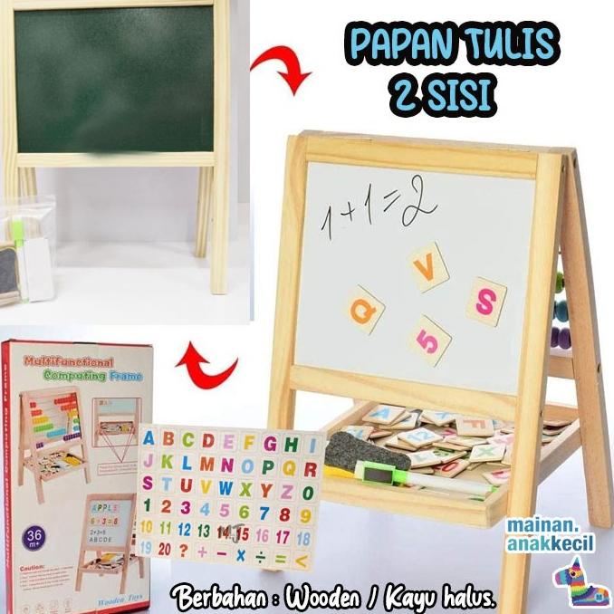 

MAINAN ANAK EDUKASI MULTIFUNGSI DOUBLE SIDE / PAPAN TULIS DUA SISI