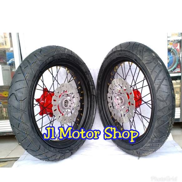 Paketan WHEELSET Honda CRF 150 L - Sepaket Velg SET Supermoto Super Moto Honda CRF 150 L Plus Ban IR