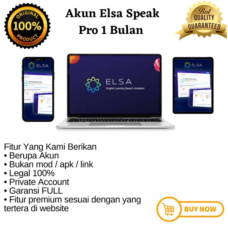 Akun Elsa Speak Pro Premium 1 Bulan