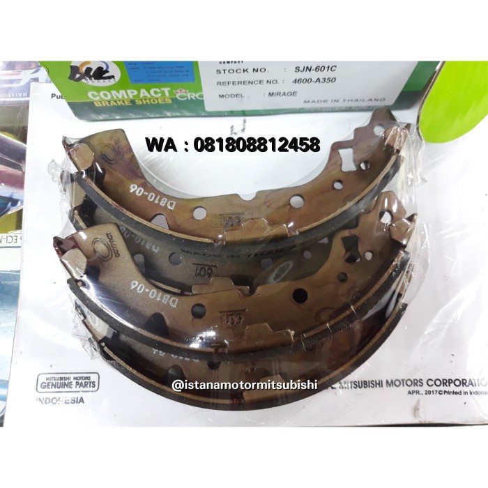 Brake Shoe Kampas Rem Belakang Mitsubishi Mirage ORIGINAL