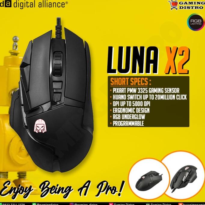Mouse Gaming Digital Alliance Luna X2 with PMW3325 Gaming Sensor