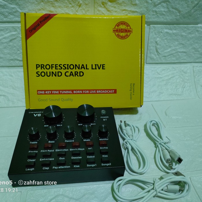 Soundcard V8 Mixer Bluetooth Audio Karaoke Smule