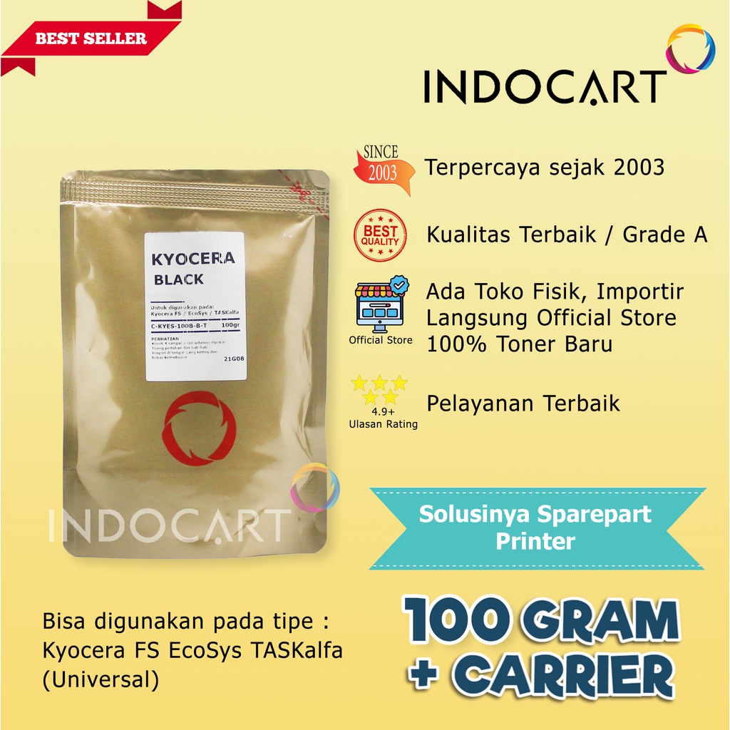 Serbuk Toner Warna Jepang Compatible-Carrier/Developer-Kyocera 100gr