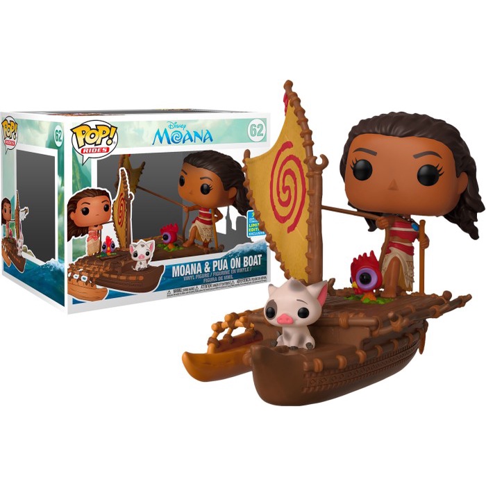 Funko Pop Sdcc 19 Disney Moana - Moana & Pua On Boat