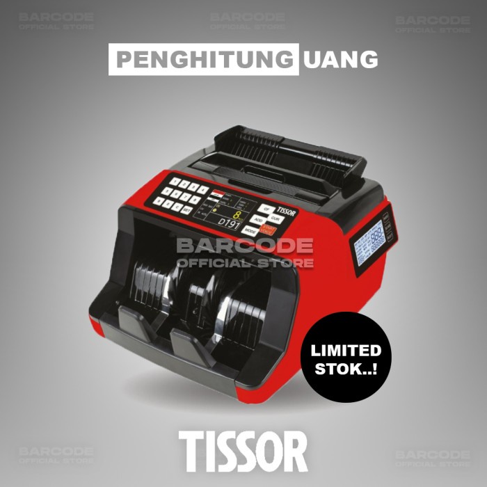 Terlaris Mesin Penghitung Tissor T1377D Alat Hitung Deteksi Uang Money Counter